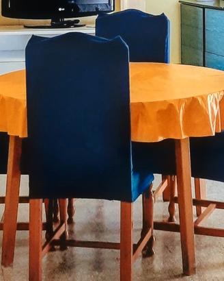 6 Coprisedia Nuovi blu elasticizzati cn schienale 