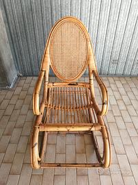 SEDIA DONDOLO VIMINI
