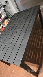 Tavolo in resina esterno/interno, gambe staccabili