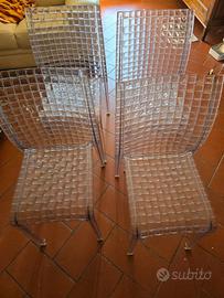 Kartell n. 4 sedie Ami Ami Cristallo