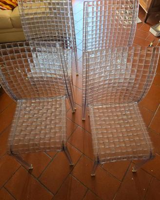 Kartell n. 4 sedie Ami Ami Cristallo