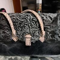 borsa in pelle nera