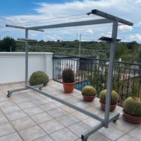 Stendibiancheria ferro zincato con ruote