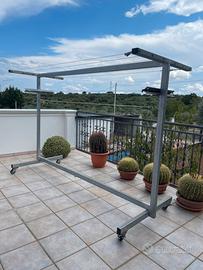 Stendibiancheria ferro zincato con ruote