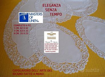 Centrini fatti a mano lino pizzo cantù