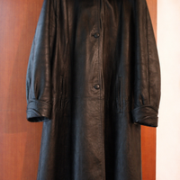 Giacca/Mantella in vera pelle con collo in pellicc