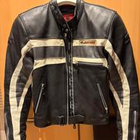 Giobbotto in pelle da moto donna.