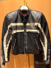 Giobbotto in pelle da moto donna.