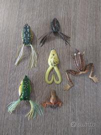 esche pesca rane gomma 