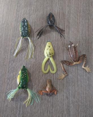 esche pesca rane gomma 