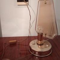 lampada comodino camera appoggio vetro ottone 