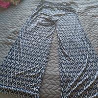 Pantaloni a palazzo donna stampa geometrica tg.U.