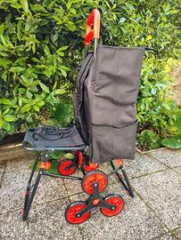 CARRELLO TROLLEY PORTASPESA CON SEDUTA NUOVO
