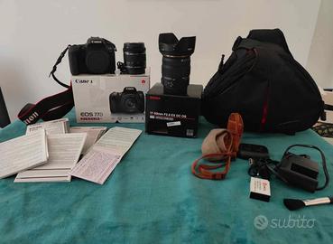 CANON 77D + kit + sigma 17-50 f.2. + sd 128g + cav