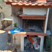 Forno a legna x pizze con barbecue 