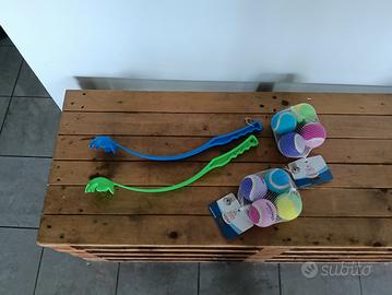 set 4 palline + lanciapalline