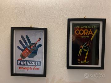 DUE STAMPE SU  ALLUMINIO IN CORNICE