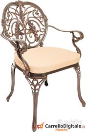 Sedia giardino modello Parigi alluminio pressofuso