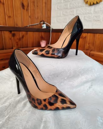 Scarpe tacco 38 animalier in  vernice - Ottime 