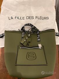 Borsa donna la fille des fleurs verde