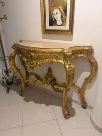 Consolle con piano in marmo - stile barocco