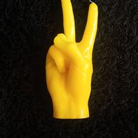PEACE CANDLEHAND - YELLOW