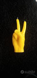 PEACE CANDLEHAND - YELLOW