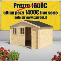 CASETTA DI LEGNO BELLA 386x326x248h cm 28mm nuova
