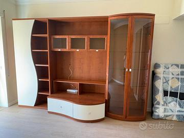 Mobile soggiorno  moderno in ciliegio e panna