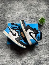 Scarpe Nike Air Jordan 1 High OG UNC Toe - Tg.39