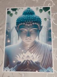 Stampa su tela Buddha con un fiore di loto 40x60cm