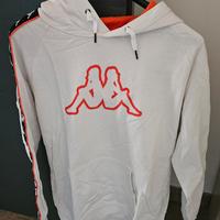 Felpa con cappuccio bianca Kappa taglia M