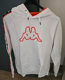 Felpa con cappuccio bianca Kappa taglia M