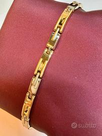 Bracciale in oro giallo e oro bianco