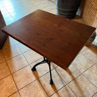 Tavolo 80x60 massello e ghisa