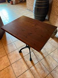Tavolo 80x60 massello e ghisa