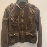 Giubbino in cotone marrone