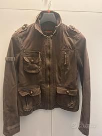 Giubbino in cotone marrone