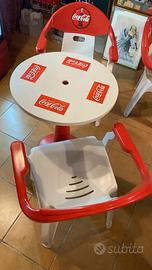 Kit tavolo n2 sedie originale  coca cola !!!!