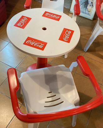 Kit tavolo n2 sedie originale  coca cola !!!!