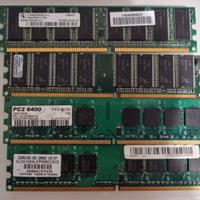 Lotto x4 Memorie RAM Varie 1GB 2GB DIMM DDR2