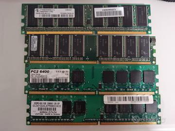 Lotto x4 Memorie RAM Varie 1GB 2GB DIMM DDR2