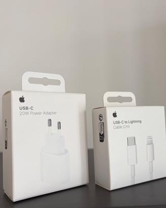 NUOVI Apple Alimentatore 20W + Cavo 2M Lightning
