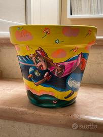 Vaso ceramica Bisioli  con Pinocchio Volante