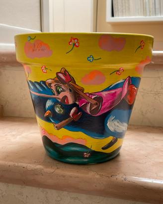 Vaso ceramica Bisioli  con Pinocchio Volante