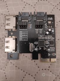 Scheda controller PCI-E con porte SATA ed eSATA