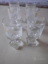 6 bicchierini cristallo vintage 