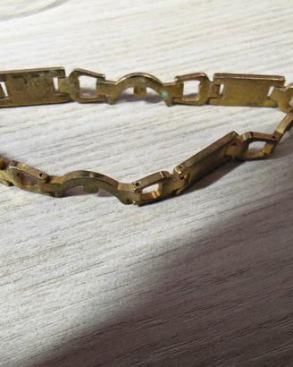 bracciale uomo maglie semirigide colore oro