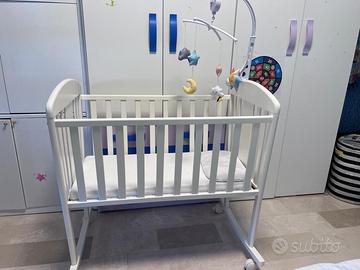 Lettino legno bianco