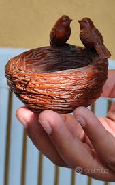 Antico Okimono in legno di bosso periodo Showa